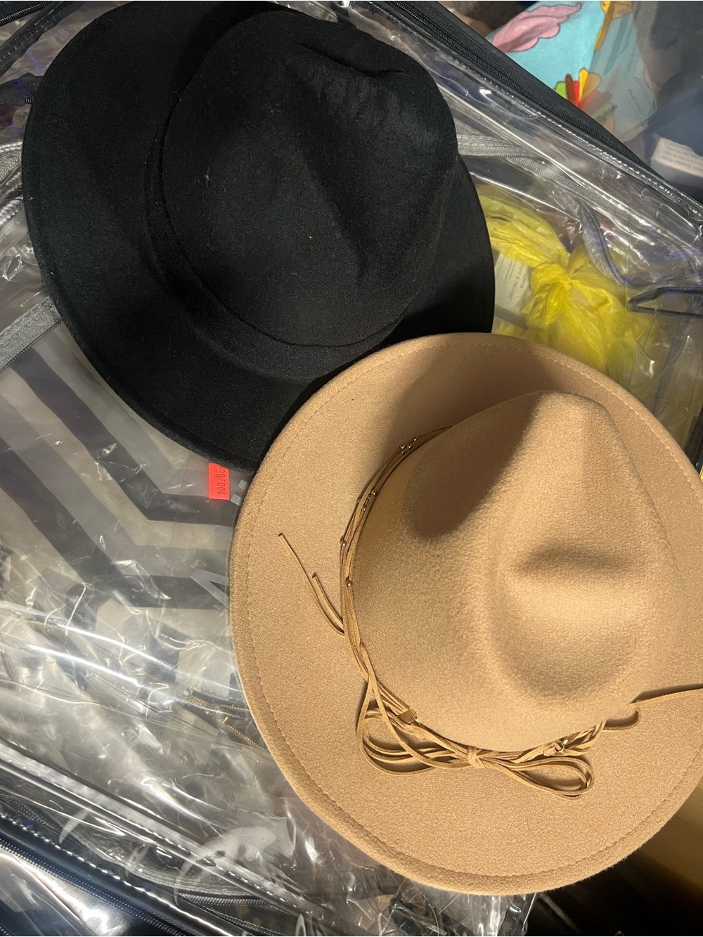 Classic Wool Fedora Hat - Black and Tan